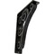 Ekena Millwork Tristan Wrought Iron Bracket, (Triple center brace), Antiqued Silver 2"W x 7 1/2"D x 10"H BKTM02X07X10TTNASV - alternate 1